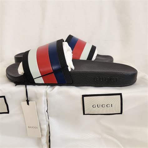 gucci persuit 72 size 12|Gucci Pursuit '72 Slide 'Blue White Stripe' .